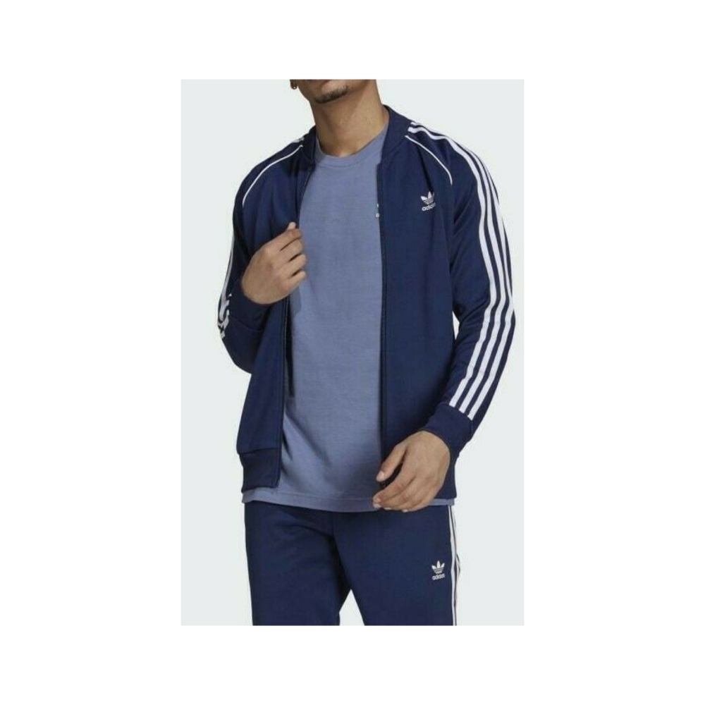 Adidas Superstar SST track bomber men jacket three stripes trefoil full zip - Picture 4 of 6
